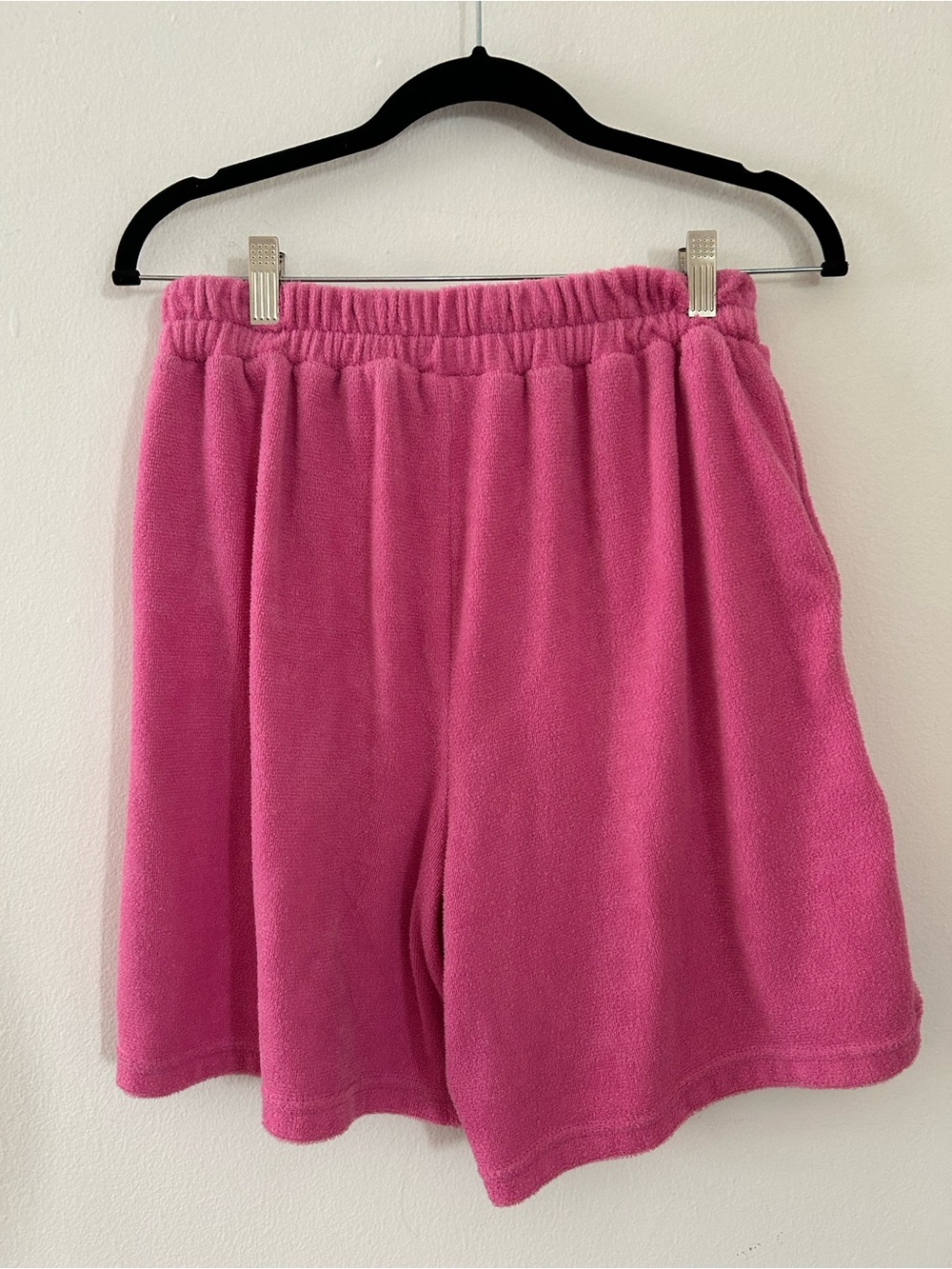 Free People Beach Towel Cotton Pink Terry Shorts Size Medium - Picture 2 of 5
